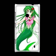 Coque Nokia Lumia 520 Fille manga verte
