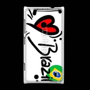 Coque Nokia Lumia 520 I love Brésil 2