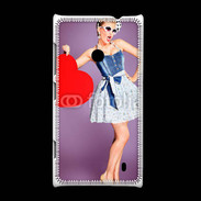 Coque Nokia Lumia 520 femme glamour coeur style betty boop