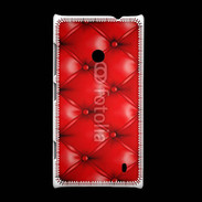 Coque Nokia Lumia 520 Capitonnage cuir rouge
