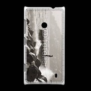 Coque Nokia Lumia 520 Pêcheur noir et blanc