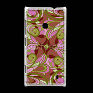 Coque Nokia Lumia 520 Ensemble floral Vert et rose