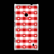 Coque Nokia Lumia 520 Mode vichy rouge avec coeur