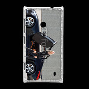 Coque Nokia Lumia 520 Femme blonde sexy voiture noire 3