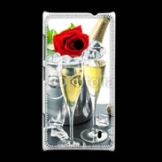 Coque Nokia Lumia 520 Champagne et rose rouge