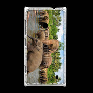 Coque Nokia Lumia 520 Groupe d'éléphants à la rivière