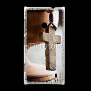 Coque Nokia Lumia 520 Croix en bois 5