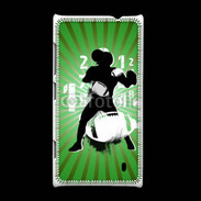Coque Nokia Lumia 520 Illustration football américain sur fond vert