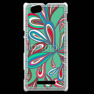 Coque Sony Xperia M Fond Hippie en vert 