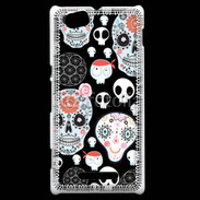 Coque Sony Xperia M Fond tête de mort 8