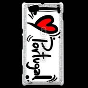 Coque Sony Xperia M I love Portugal