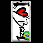 Coque Sony Xperia M I love Brésil 2