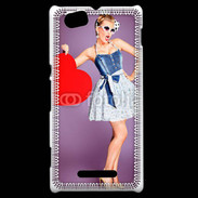 Coque Sony Xperia M femme glamour coeur style betty boop