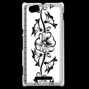 Coque Sony Xperia M Tatouage de fleurs 5