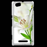 Coque Sony Xperia M Fleurs de Lys blanc