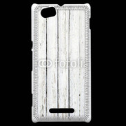 Coque Sony Xperia M Aspect bois blanc vieilli