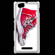 Coque Sony Xperia M Chaussure Converse rouge