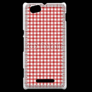 Coque Sony Xperia M Effet vichy rouge et blanc