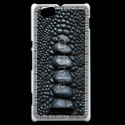 Coque Sony Xperia M Effet crocodile noir