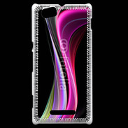 Coque Sony Xperia M Abstract multicolor sur fond noir