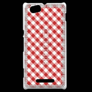 Coque Sony Xperia M Vichy rouge et blanc 2