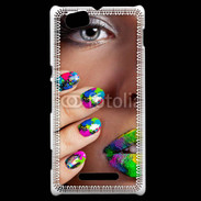 Coque Sony Xperia M Bouche et ongles multicouleurs 5