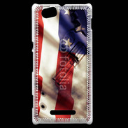 Coque Sony Xperia M Drapeau USA avec arme