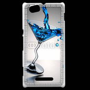 Coque Sony Xperia M Cocktail bleu lagon 5
