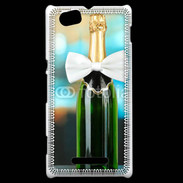 Coque Sony Xperia M Bouteille de champagne avec noeud