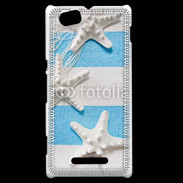 Coque Sony Xperia M La mer en bleu et blanc