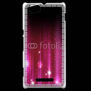 Coque Sony Xperia M Rideau rose à strass