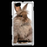 Coque Sony Xperia M Lapin marron