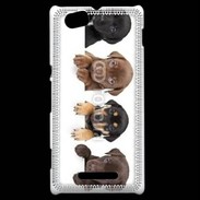 Coque Sony Xperia M Alignement de petits chiens