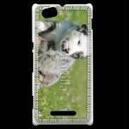 Coque Sony Xperia M Chiot blanc et gris 1