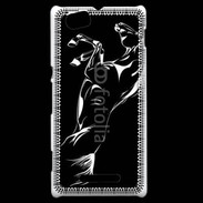 Coque Sony Xperia M Illustration cheval noir