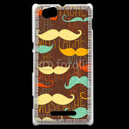 Coque Sony Xperia M Fond en moustache