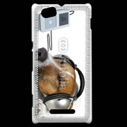 Coque Sony Xperia M Chien écoutant de la musique