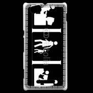 Coque Sony Xperia M humour panneau 2
