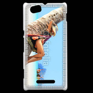 Coque Sony Xperia M Sieste contre un palmier sur la plage