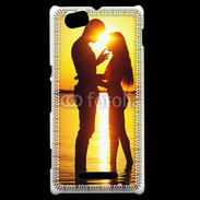 Coque Sony Xperia M Couple sur la plage