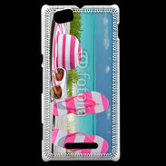 Coque Sony Xperia M La vie en rose à la plage