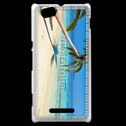 Coque Sony Xperia M Palmier sur la plage tropicale