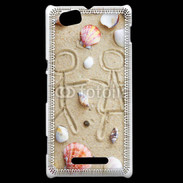 Coque Sony Xperia M Toi et moi sur la plage