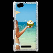 Coque Sony Xperia M Cocktail noix de coco sur la plage 5