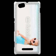 Coque Sony Xperia M Petite fille à la plage