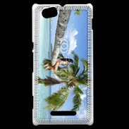 Coque Sony Xperia M Palmier et charme sur la plage