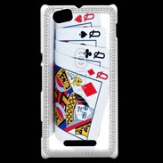Coque Sony Xperia M Carré de dames au poker