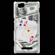 Coque Sony Xperia M Paire d'as au poker 2