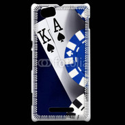 Coque Sony Xperia M Poker bleu et noir 2