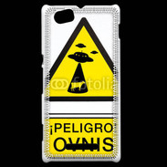Coque Sony Xperia M Warning Ovni